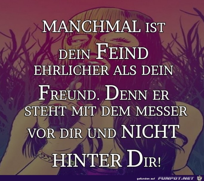 manchmal ist dein Feind