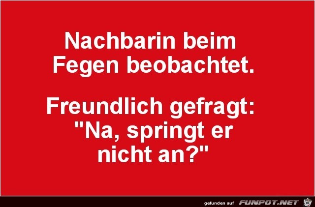 Nachbarin beobachtet