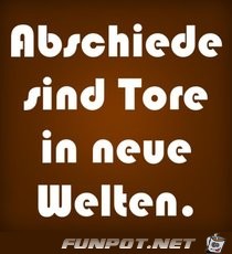 Abschiede sind Tore