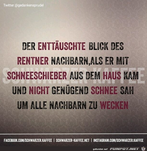 Enttäuschter Nachbar Enttäuschter Nachbar