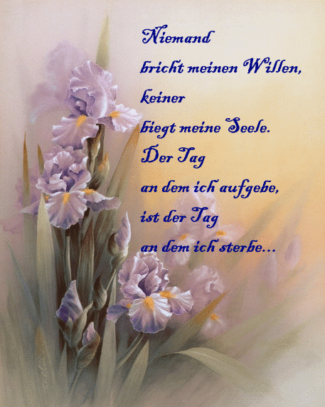 niemand bricht meinen Willen niemand bricht meinen Willen