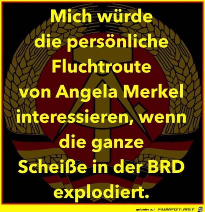 Fluchtroute von Angela Merkel