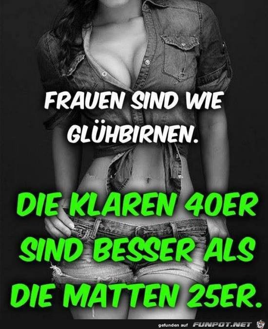 Frauen sind wie Glühbirnen Frauen sind wie Glühbirnen