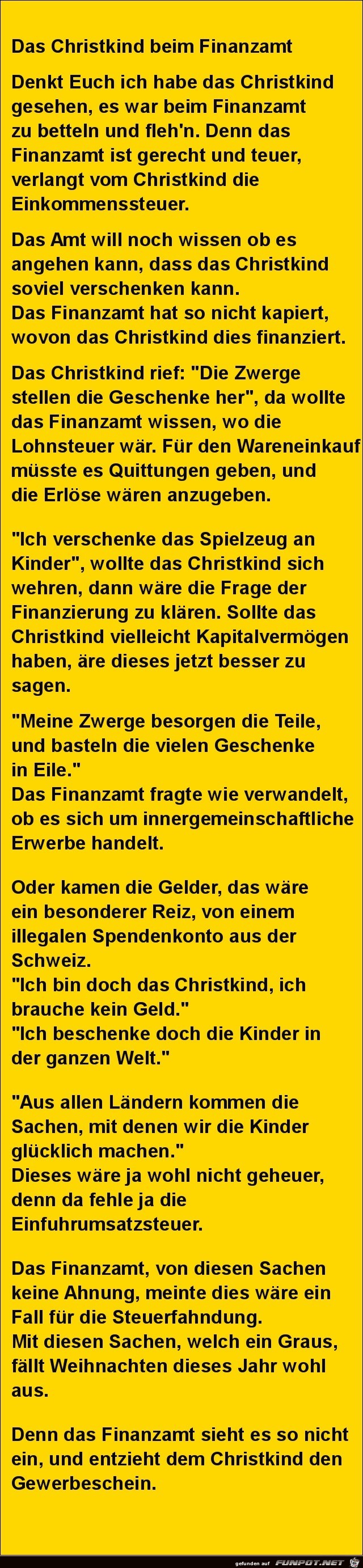 das Christkind beim Finanzamt das Christkind beim Finanzamt