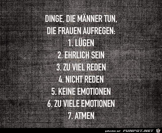 Dinge, die Männer tun Dinge, die Männer tun