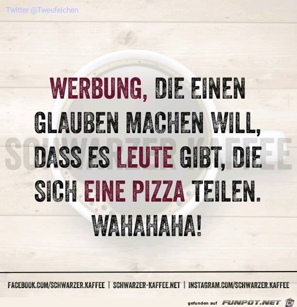 Pizza-Werbung