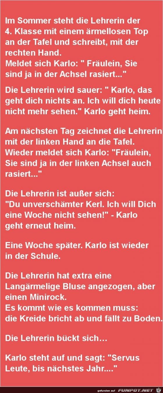 Karlo und die Lehrerin