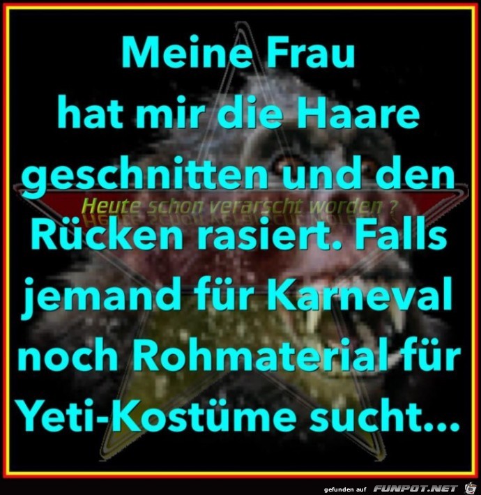 Rohmaterial für Yeti-Kostüm Rohmaterial für Yeti-Kostüm
