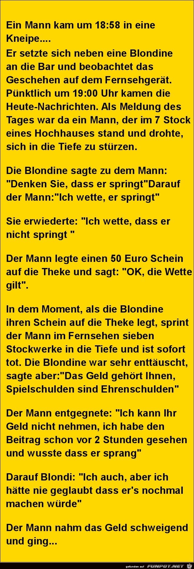 die Wette die Wette