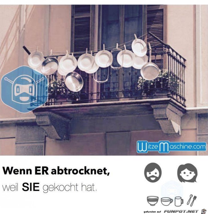 Wenn er abtrocknet