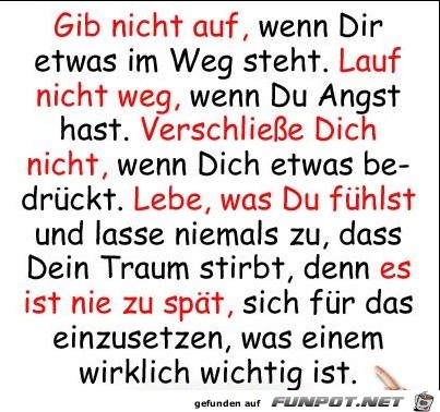 Gib nicht auf Gib nicht auf