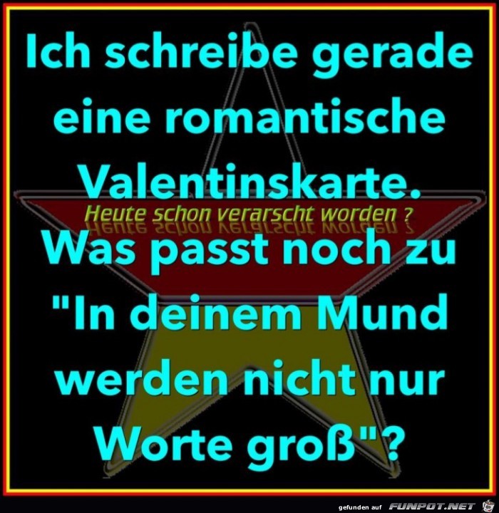 Romantische Valentinskarte