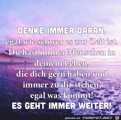 denke immer daran