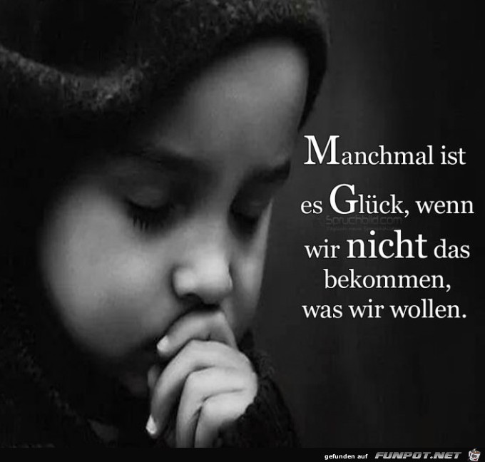 manchmal ist es Glueck