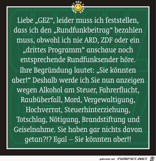 Sie könnten aber Sie könnten aber
