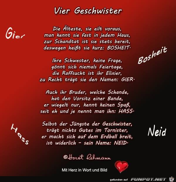 Vier Geschwister