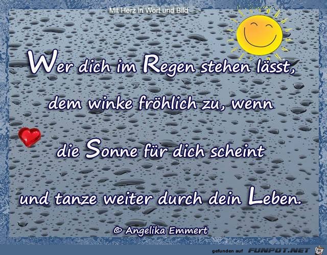 Wer dich im Regen