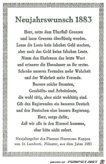 Neujahrswunsch 1883 Neujahrswunsch 1883