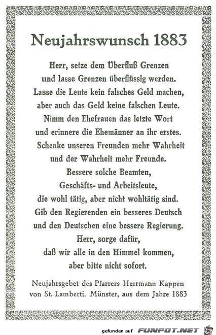 Neujahrswunsch 1883