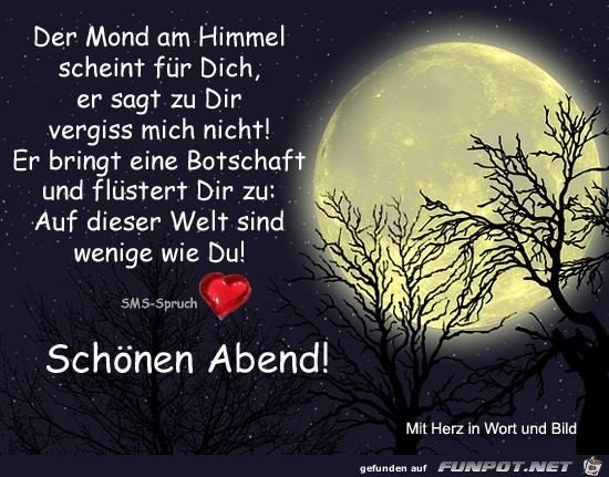 Der Mond am Himmel