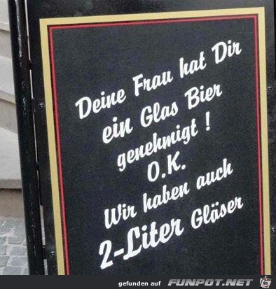 ein Glas Bier