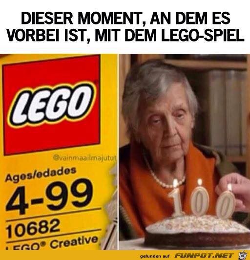 Du darfst nicht mehr mit Lego spielen