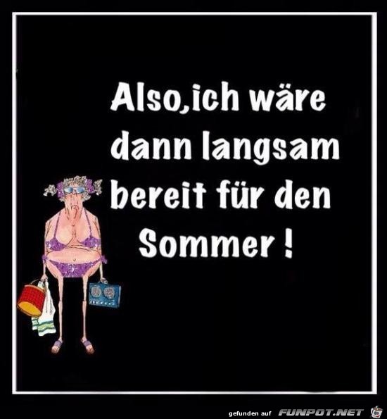 bereit fuer den Sommer