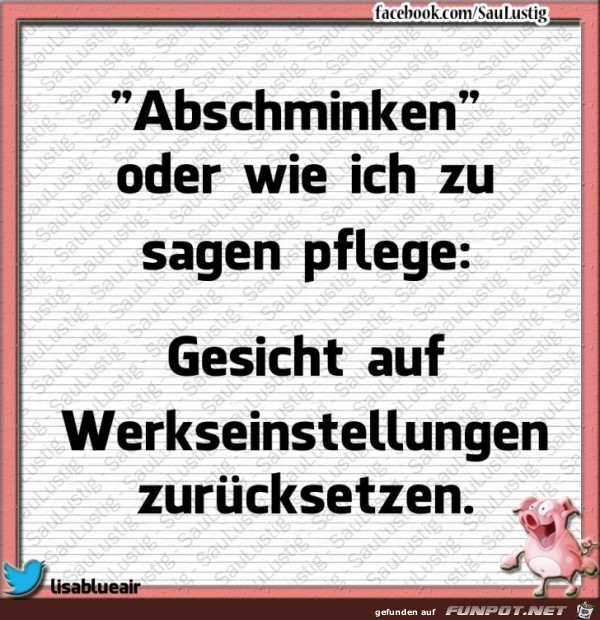 Abschminken Abschminken