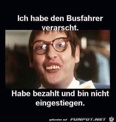 Busfahrer verarscht Busfahrer verarscht