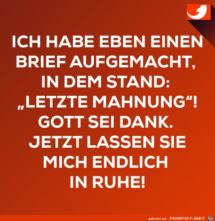 Letzte Mahnung Letzte Mahnung