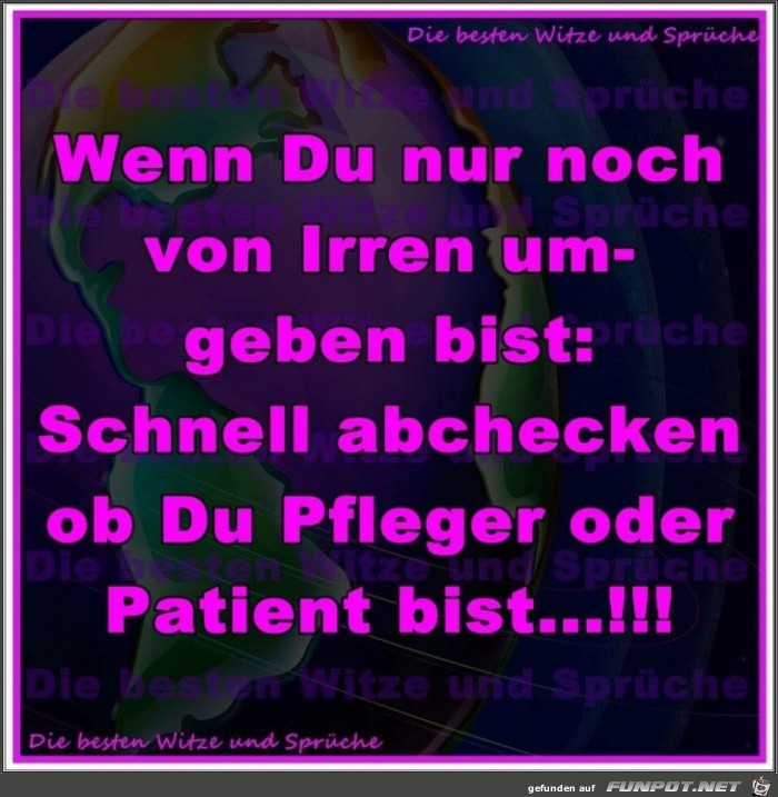 Pfleger oder Patient, was bin ich Pfleger oder Patient, was bin ich