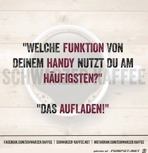 Hufigste Handyfunktion