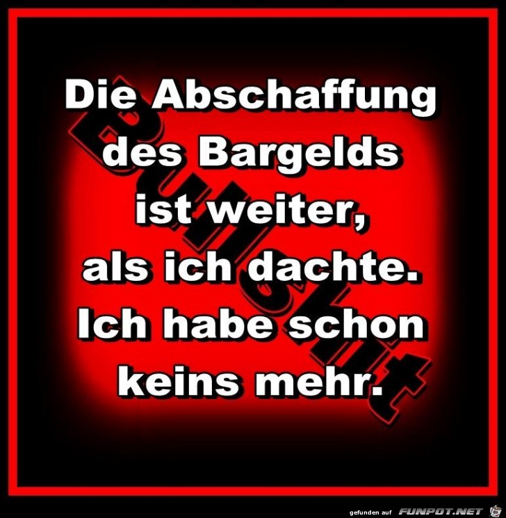 Bargeld Abschaffung