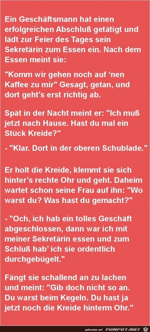 Kreide hinterm Ohr Kreide hinterm Ohr