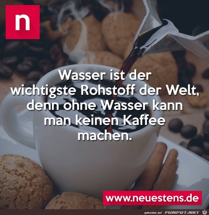Wasser ist der wichtigste Rohstoff Wasser ist der wichtigste Rohstoff