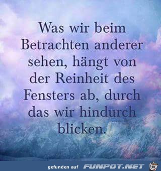Reinheit des Fensters Reinheit des Fensters