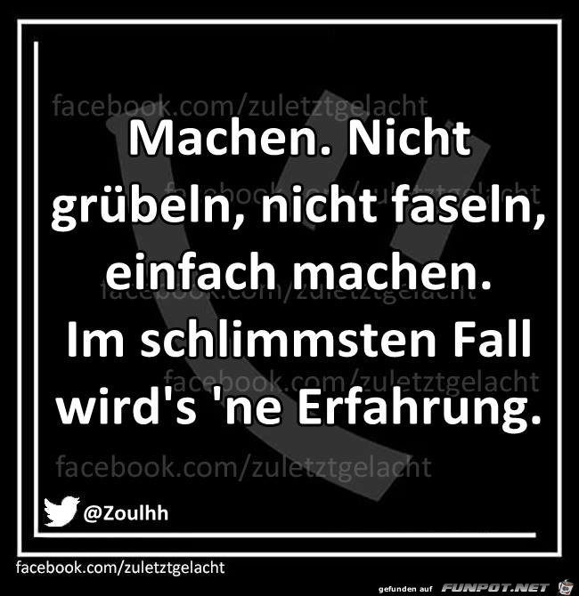 Nicht grübeln Nicht grübeln