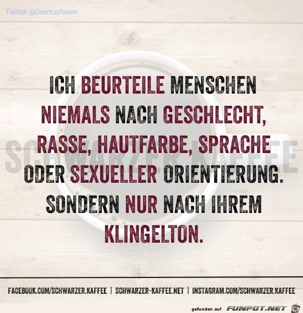 Beurteile Menschen nicht Beurteile Menschen nicht