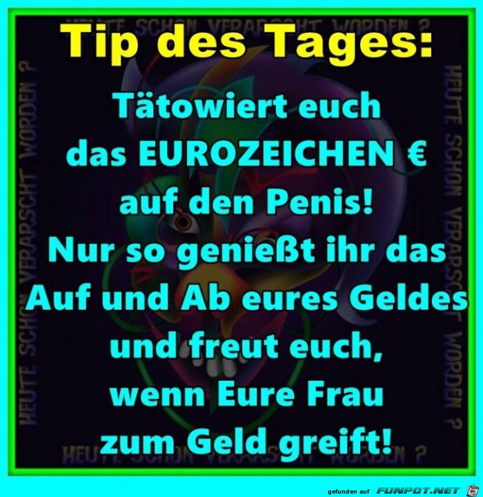 Tip des Tages für Männer Tip des Tages für Männer