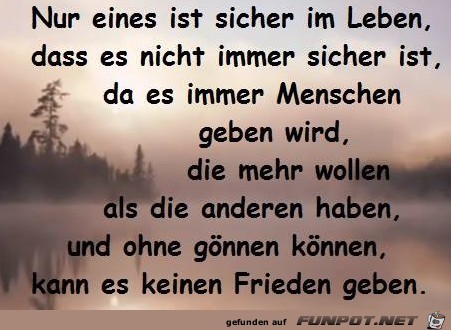 Nur eines ist sicher