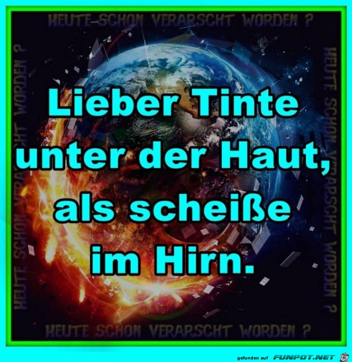 Tinte unter der Haut