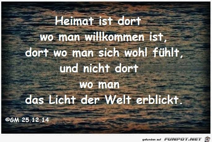 Heimat ist dort