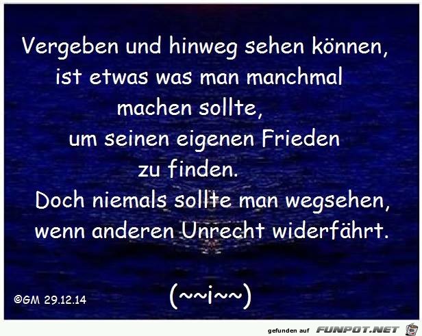 Vergeben und hinweg Vergeben und hinweg