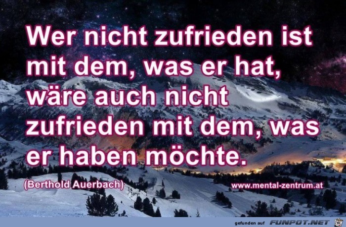 Wer nicht zufriden ist Wer nicht zufriden ist