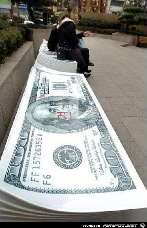 Banknoten zum Sitzen Banknoten zum Sitzen