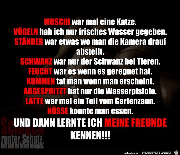 Bevor ich meine Freunde kennen gelernt habe Bevor ich meine Freunde kennen gelernt habe