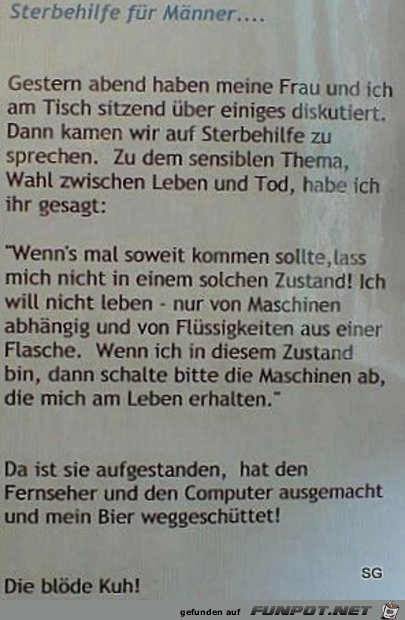 sterbehilfe fuer Maenner sterbehilfe fuer Maenner
