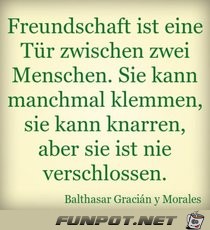 Freundschaft ist eine Tuer 