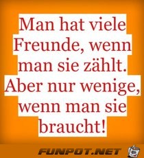 man hat viele Freunde 