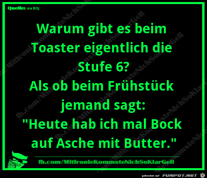 Toaster mit Stufe 6